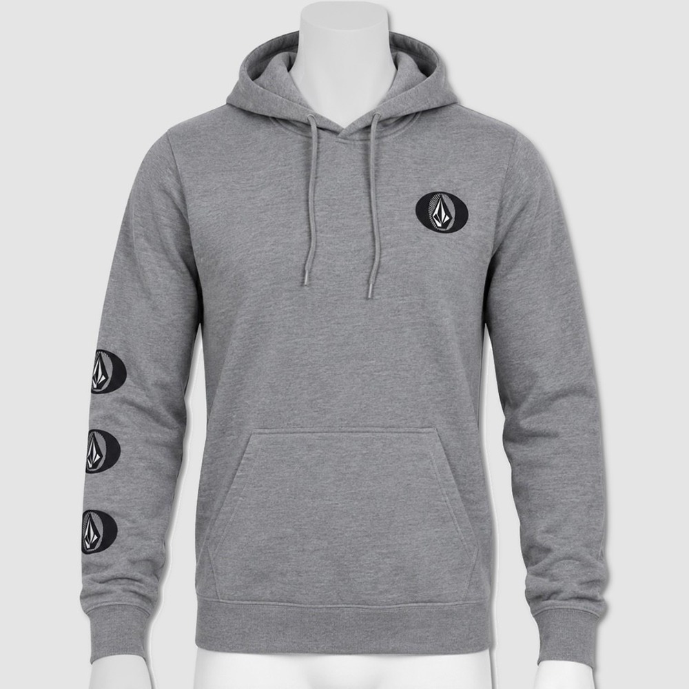 Mens Volcom Roundabout Hoodie - NWT Size Medium Grey / Black - #45391-K5